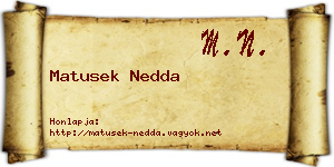 Matusek Nedda névjegykártya